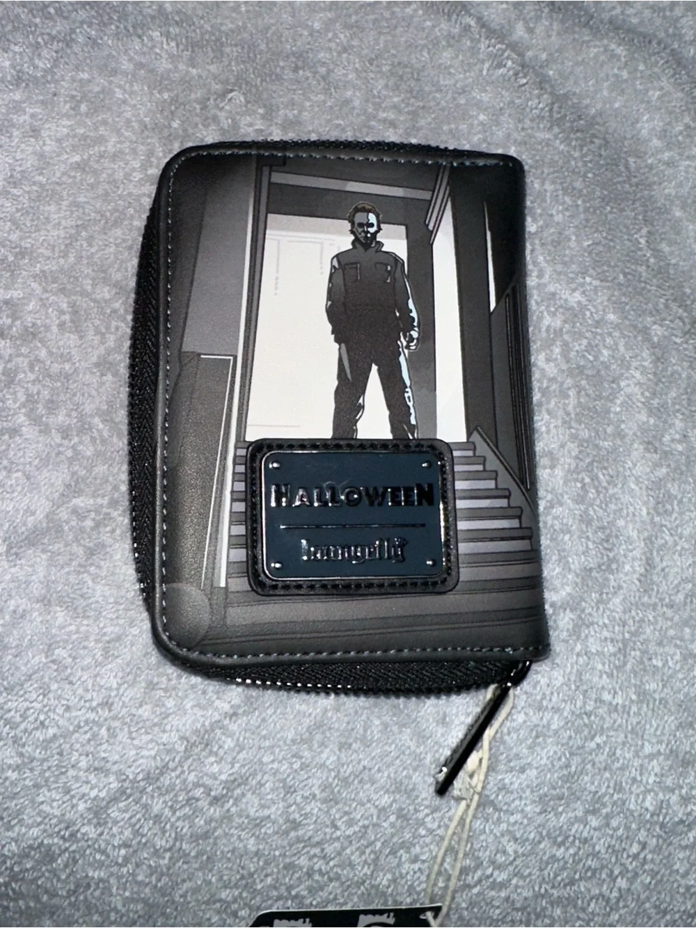 Halloween Michael Myers Loungefly Zip Wallet - Black & Orange